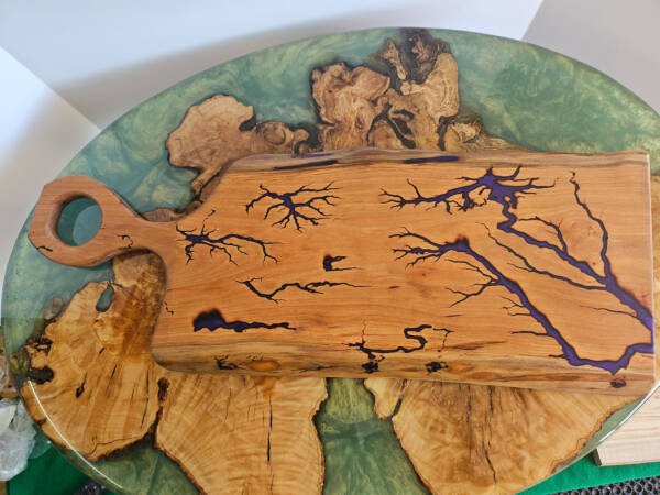 Walnut Charcuterie Board w/fractal burning - Image 7