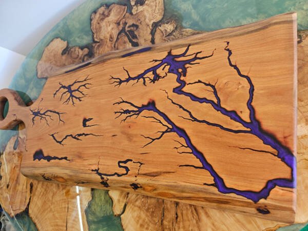 Walnut Charcuterie Board w/fractal burning - Image 6