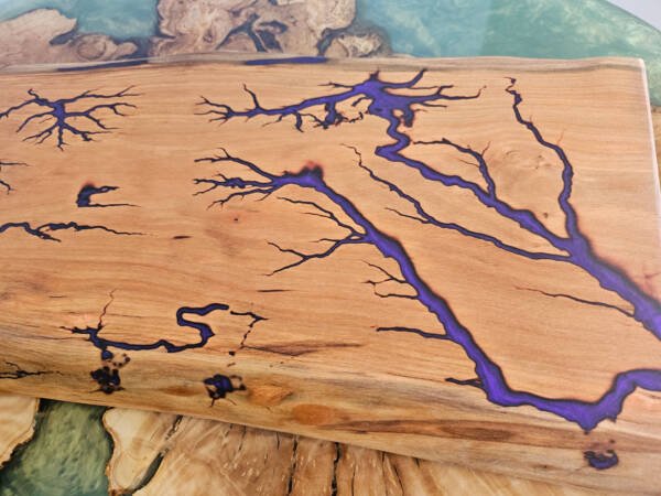 Walnut Charcuterie Board w/fractal burning - Image 4