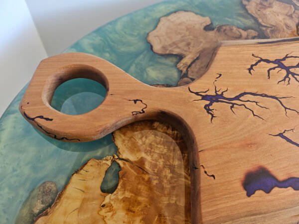 Walnut Charcuterie Board w/fractal burning - Image 3