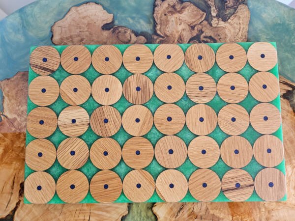 Oak and Resin Cutting/Charcuterie Board - Image 7