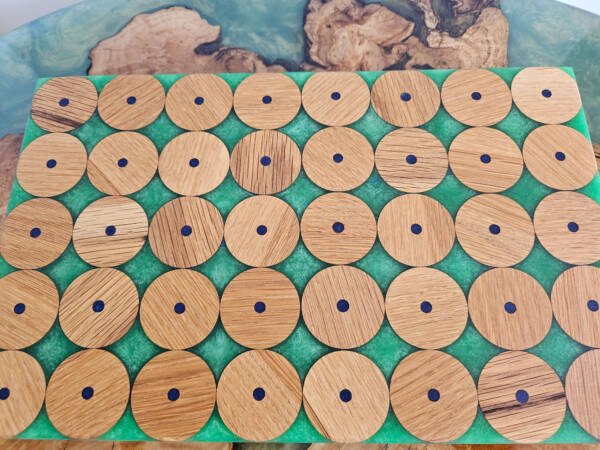 Oak and Resin Cutting/Charcuterie Board - Image 6