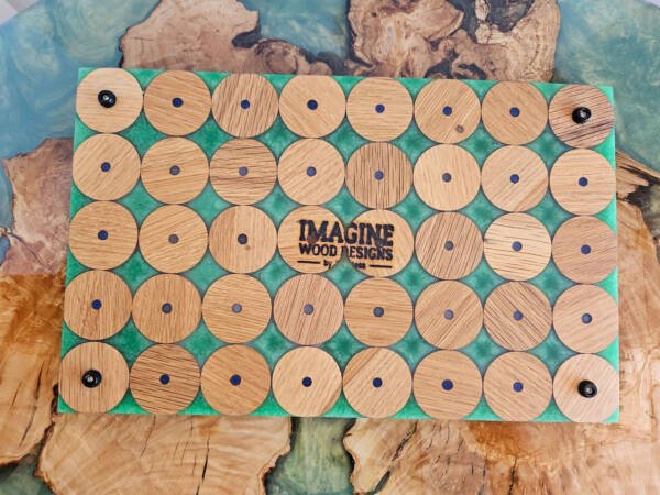 Oak and Resin Cutting/Charcuterie Board - Image 8