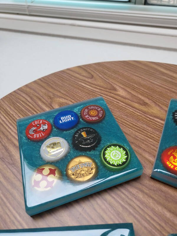 Resin and Beer Bottle Cap Coasters (set 0f 4) - Image 8