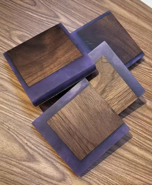 Wood and Resin Coasters (set 0f 4) - Image 3