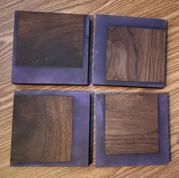 Wood and Resin Coasters (set 0f 4) - Image 4