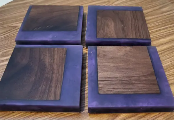 Wood and Resin Coasters (set 0f 4) - Image 5