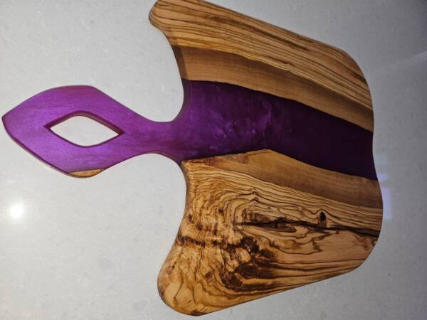 Olive Wood w/Purple River Charcuterie Board