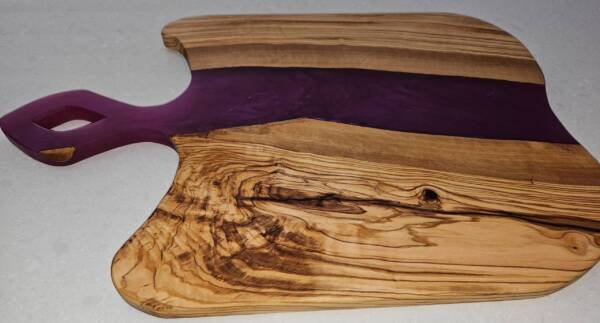 Olive Wood w/Purple River Charcuterie Board