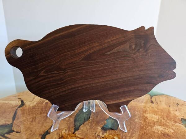 THE PIG - Solid Walnut cutting board.