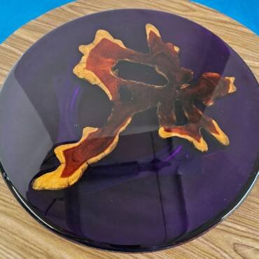 Brasiletta Wood and Resin Lazy Susan