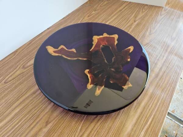 Brasiletta Wood and Resin Lazy Susan