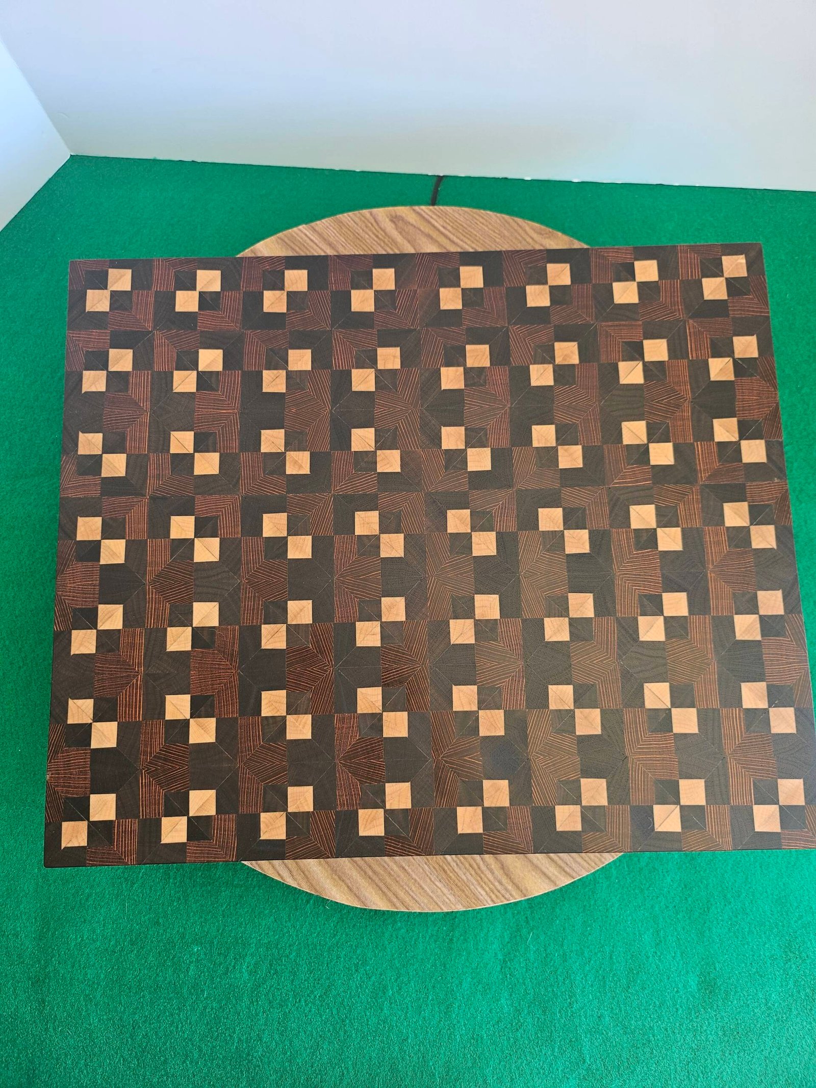 Walnut, Maple and Lacewood End Grain Cutting Board - Image 3