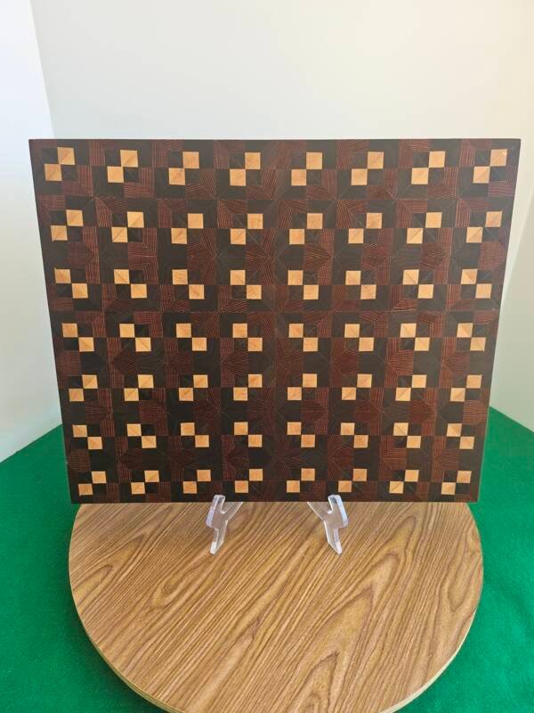 Walnut, Maple and Lacewood End Grain Cutting Board