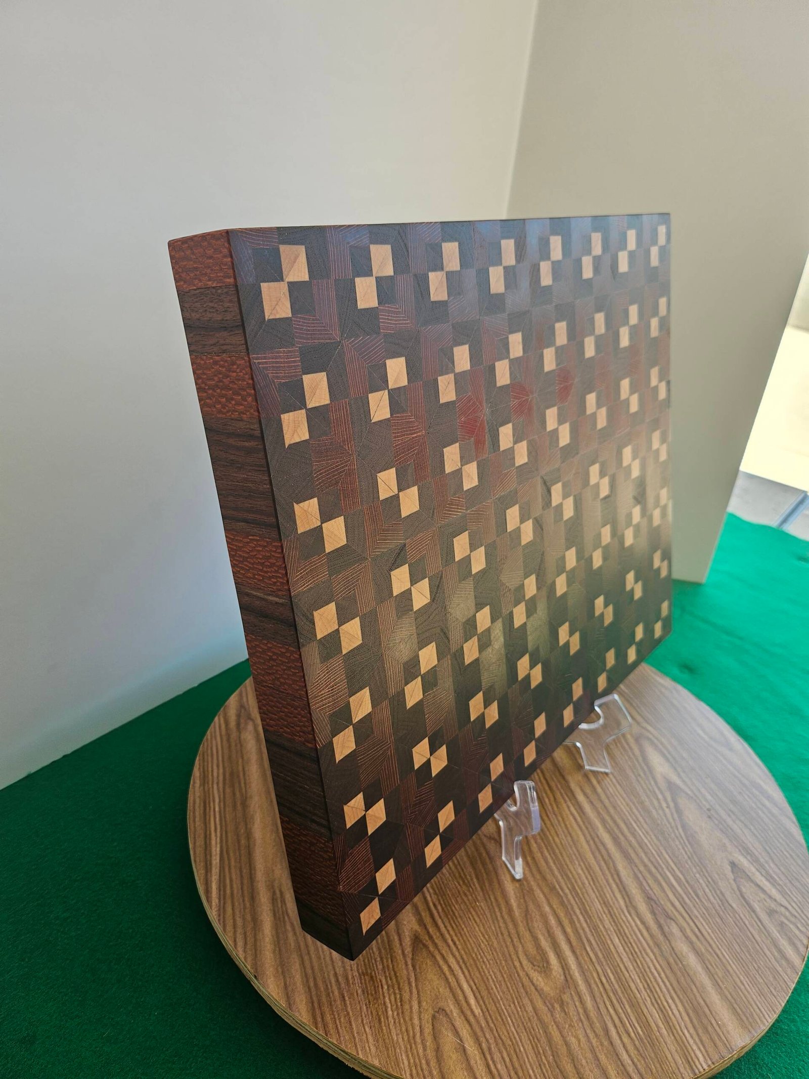 Walnut, Maple and Lacewood End Grain Cutting Board - Image 6