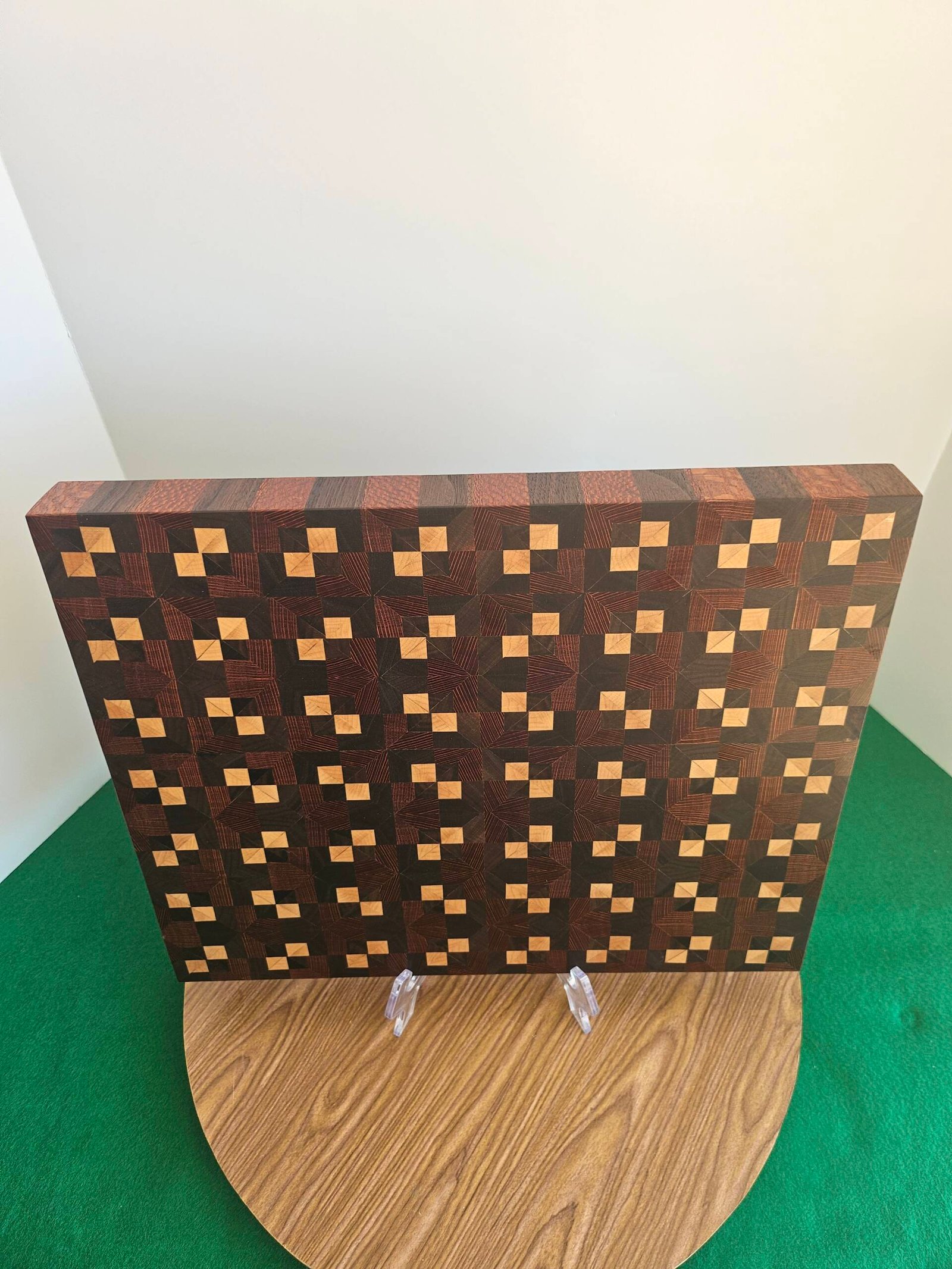 Walnut, Maple and Lacewood End Grain Cutting Board - Image 7