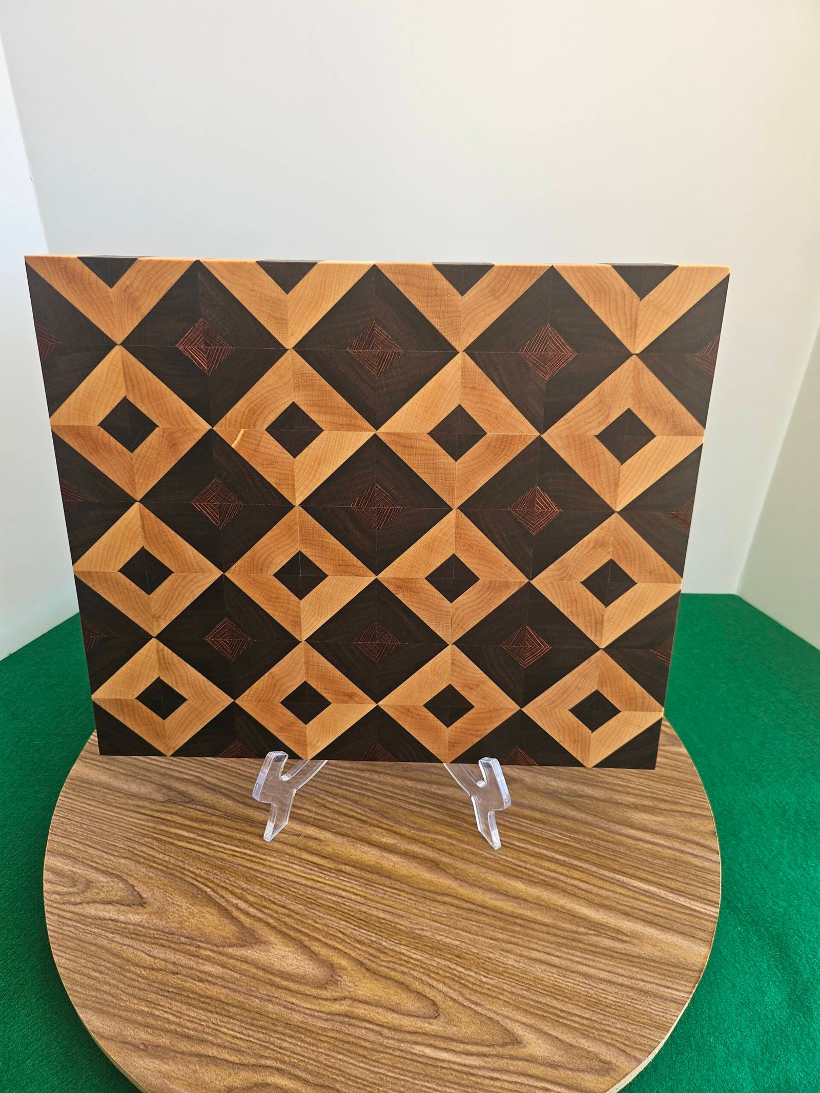 Stunning Diamond Pattern End Grain Cutting Board - Image 6