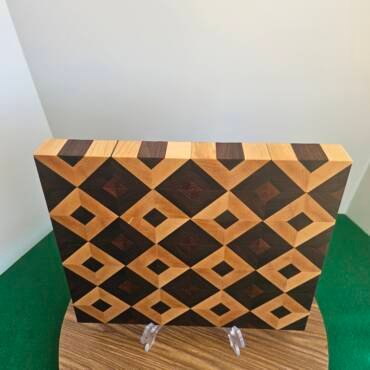 Stunning Diamond Pattern End Grain Cutting Board