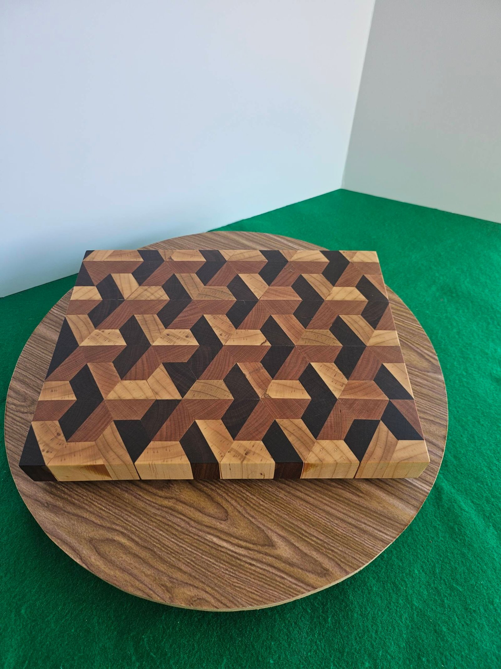 Walnut, Cherry an Maple 3D Cutting Board - Image 5