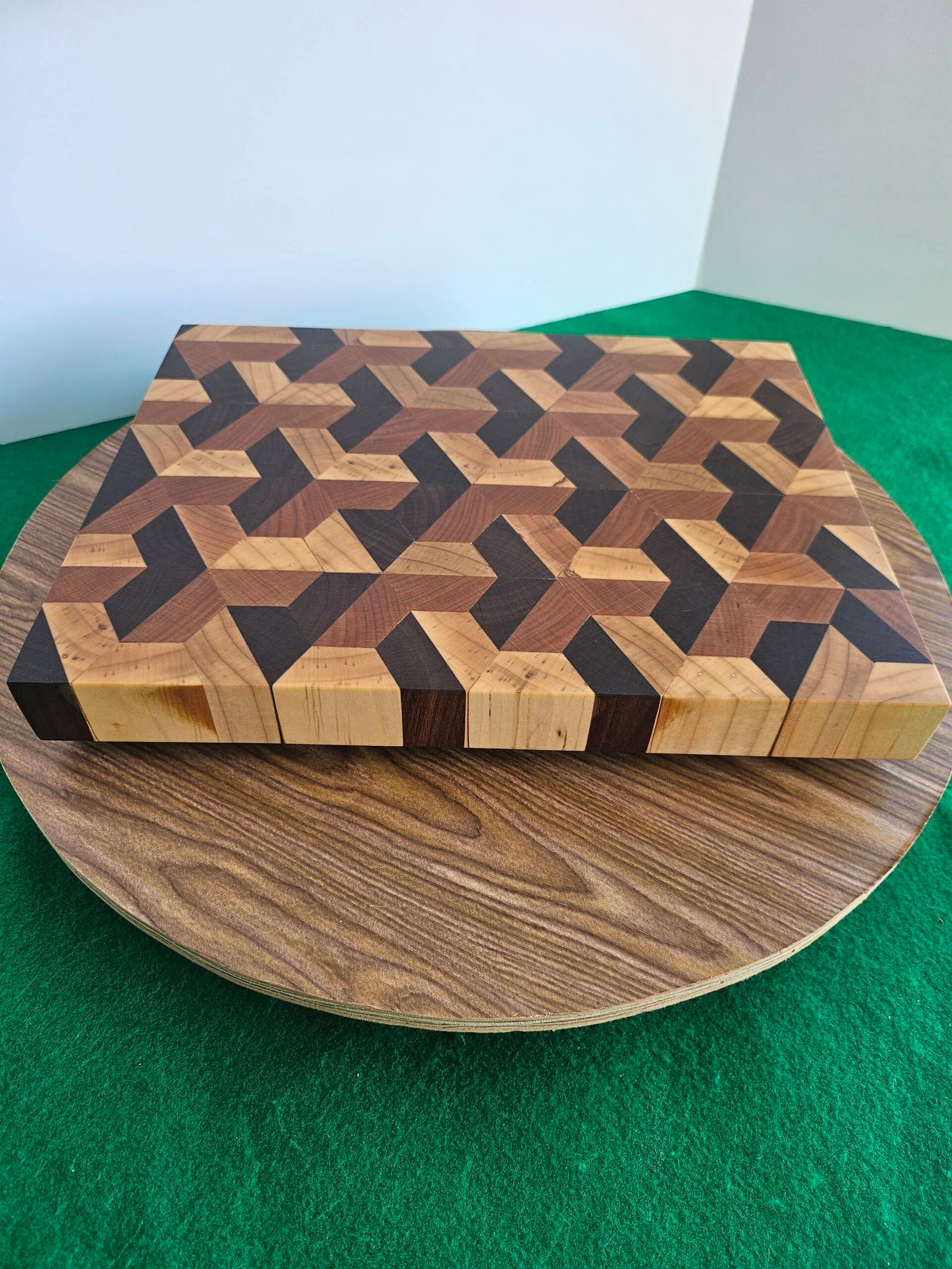 Walnut, Cherry an Maple 3D Cutting Board - Image 6