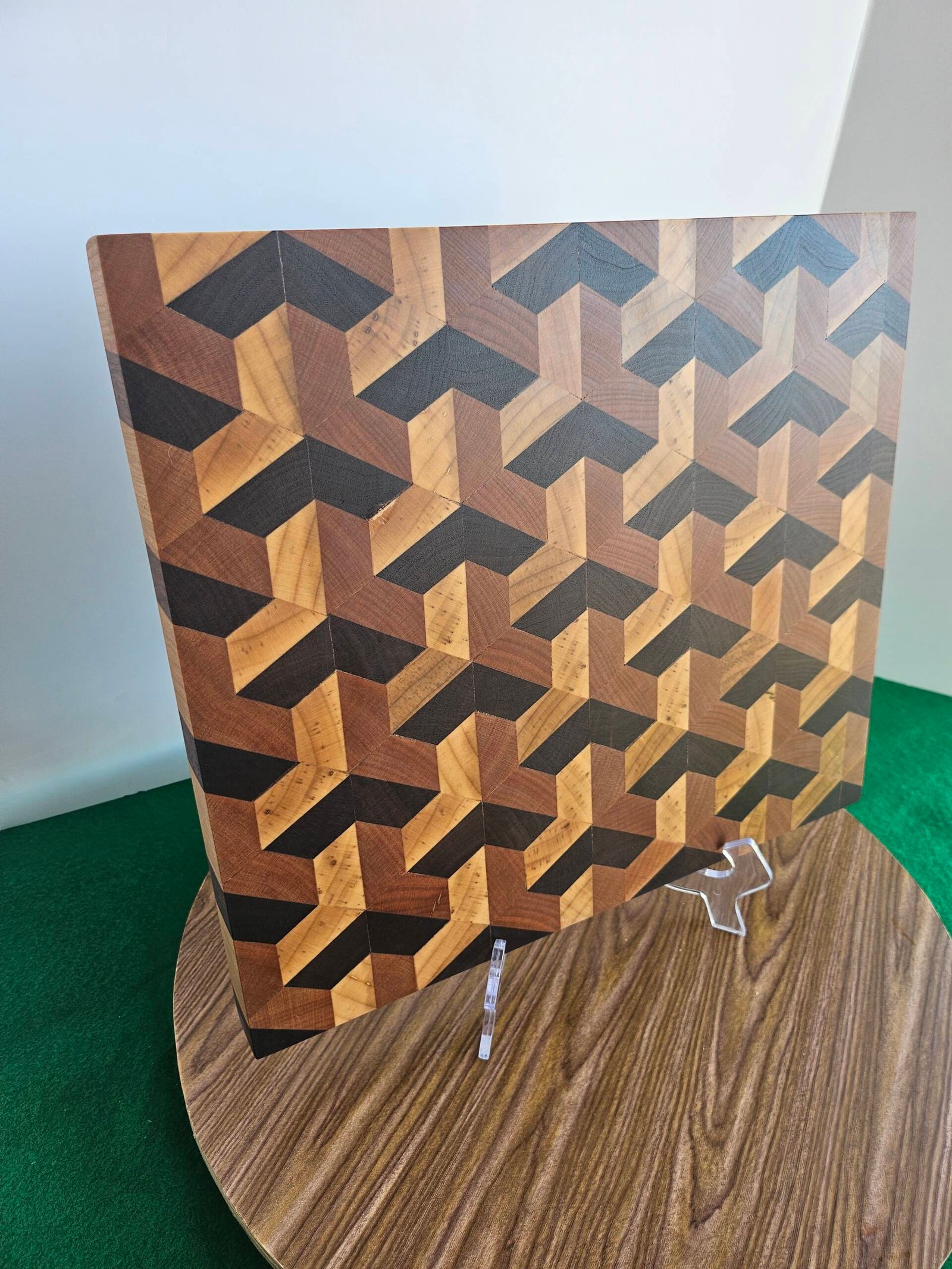 Walnut, Cherry an Maple 3D Cutting Board - Image 3