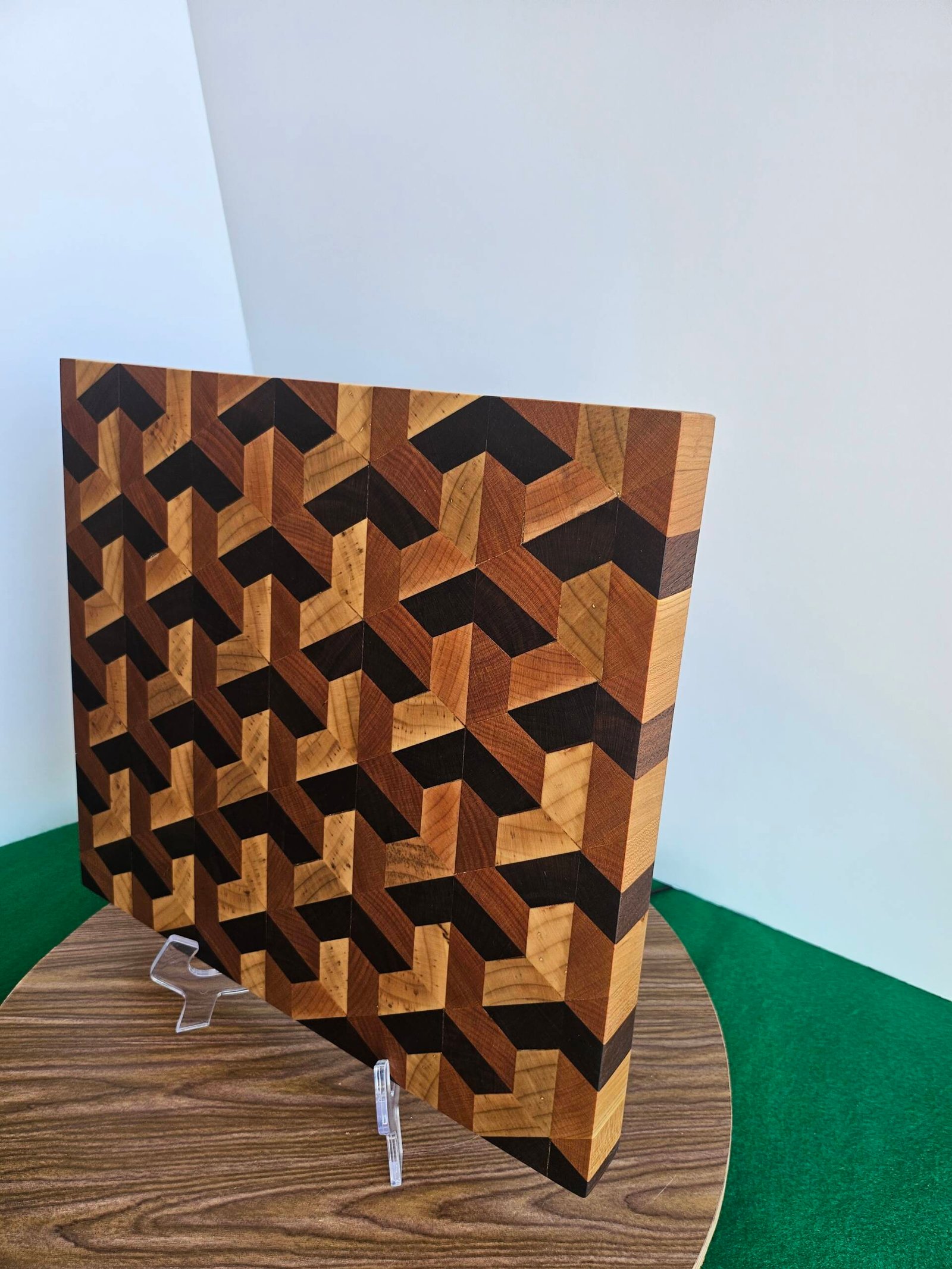 Walnut, Cherry an Maple 3D Cutting Board - Image 6